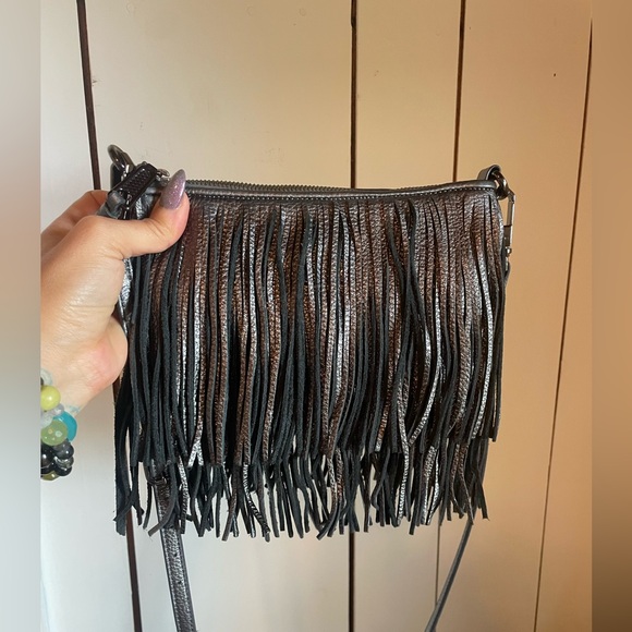 ✨REBECCA MINKOFF✨fringe Leather Crossbody Bag - Picture 4 of 8